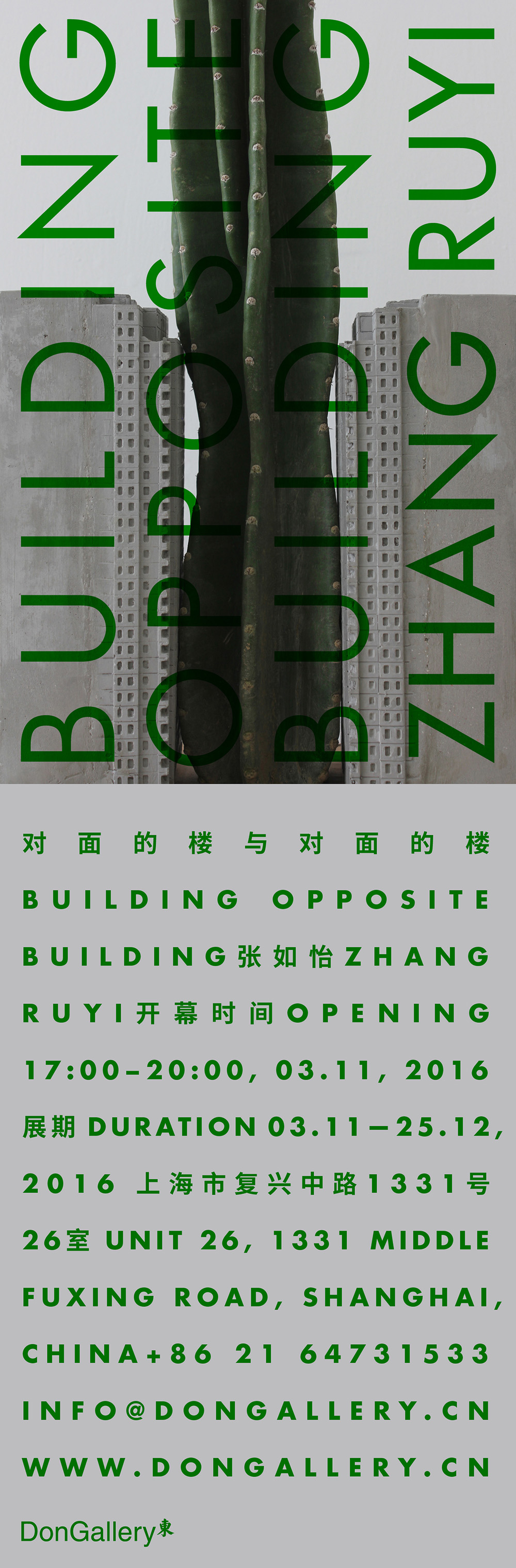 Building Opposite Building, Zhang Ruyi 张如怡, 2016